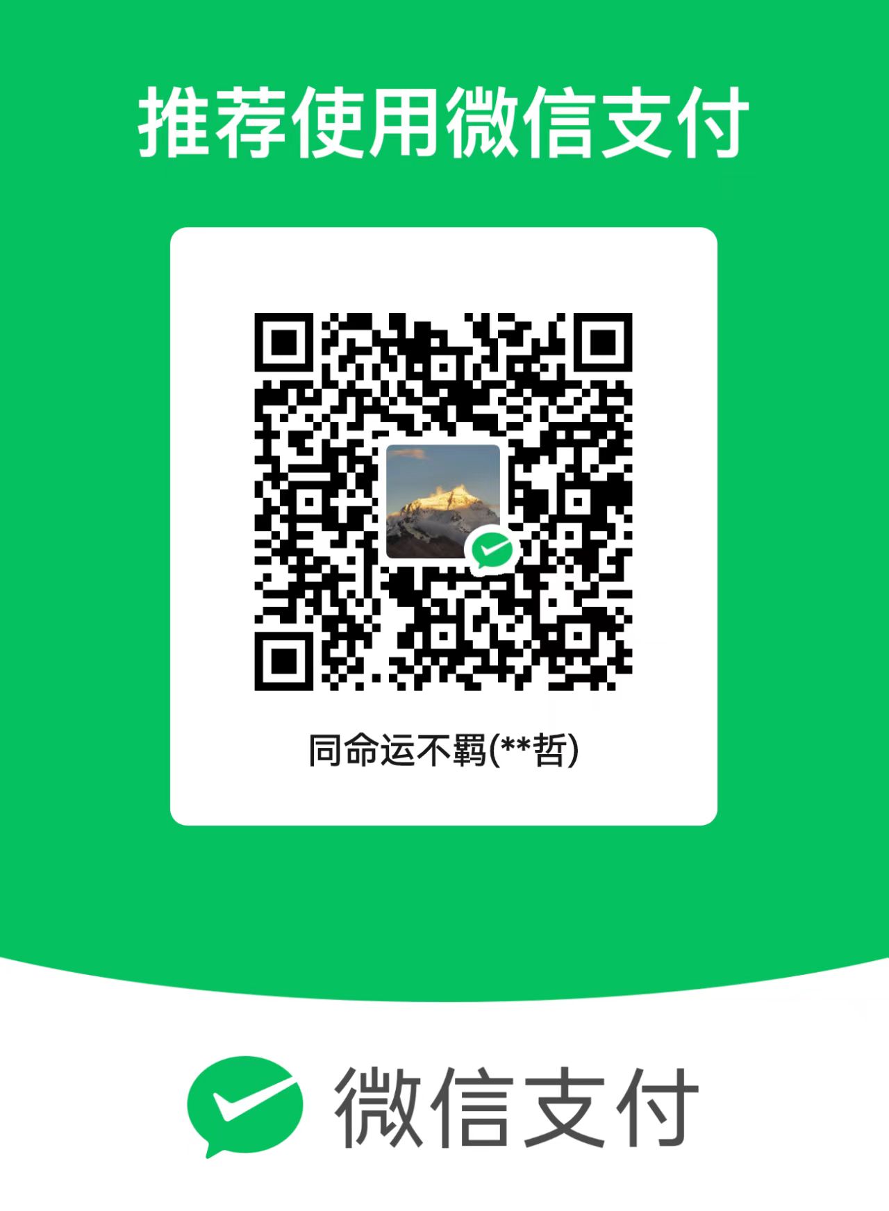 Qinzhe Hu WeChat Pay